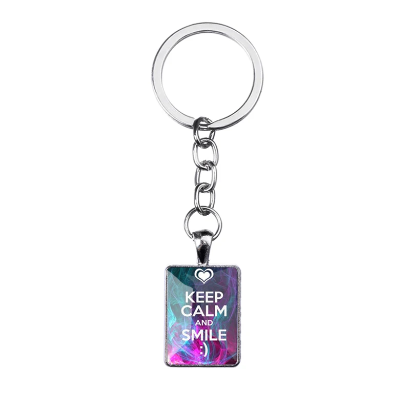 

LUXSHINE Proverb NOPE Letter Key Chain KEEP CALM AND SMILE NEVER STOP,LOOKING UP,DO NOT QUIT,STAY HUNGRY,STAY FOOLISH Key Ring
