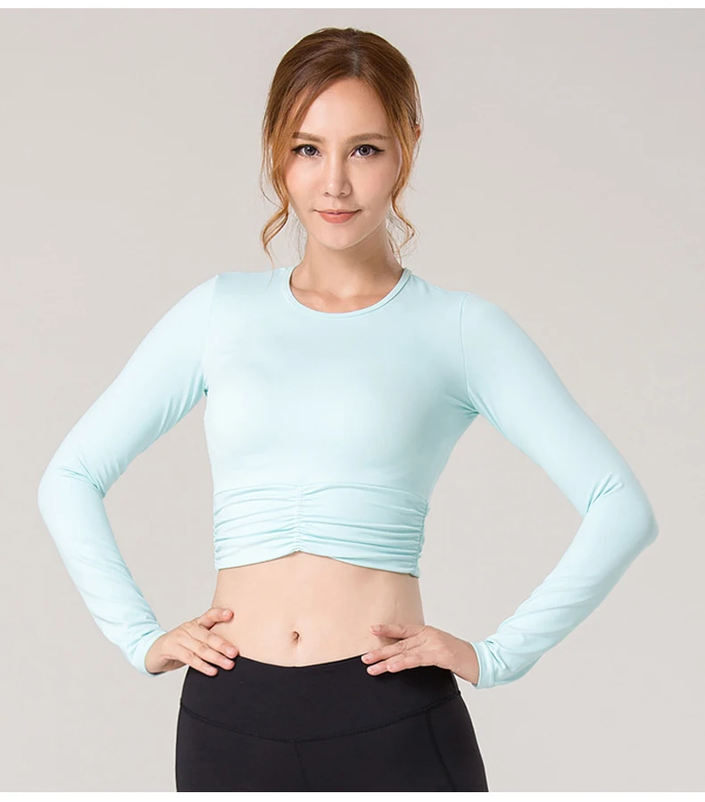 long sleeve exercise crop top