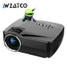 WZATCO gp70 1600 lumen Android 4.4 Wifi Bluetooth Heimkino Tragbare LCD FÜHRTE miniprojektor HD 1080 P Proyector Projetor Beamer