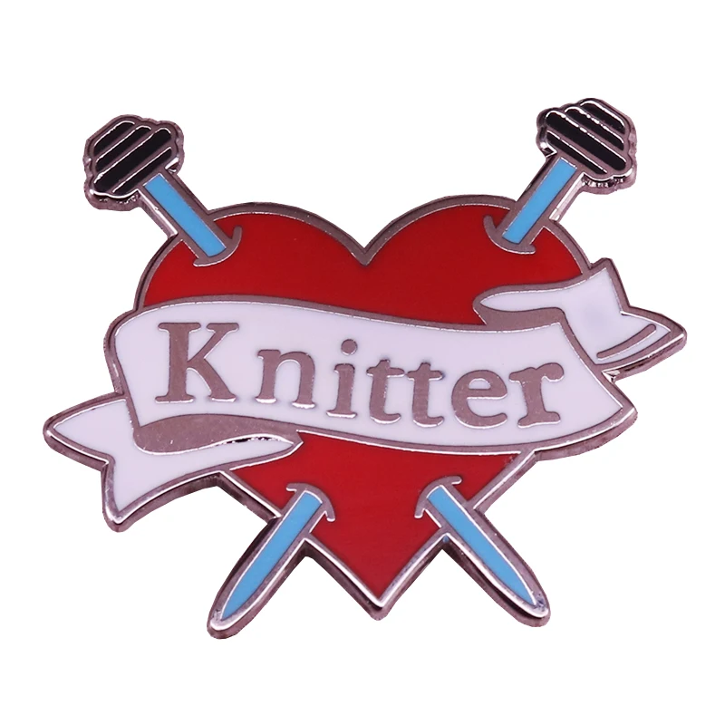 Magliaia Pin Filato Crochet Artigianali Distintivo Classico Mamma Tattoo Spilla Creativo Knitters Fascino Dei Monili Di Regalo Per Lei