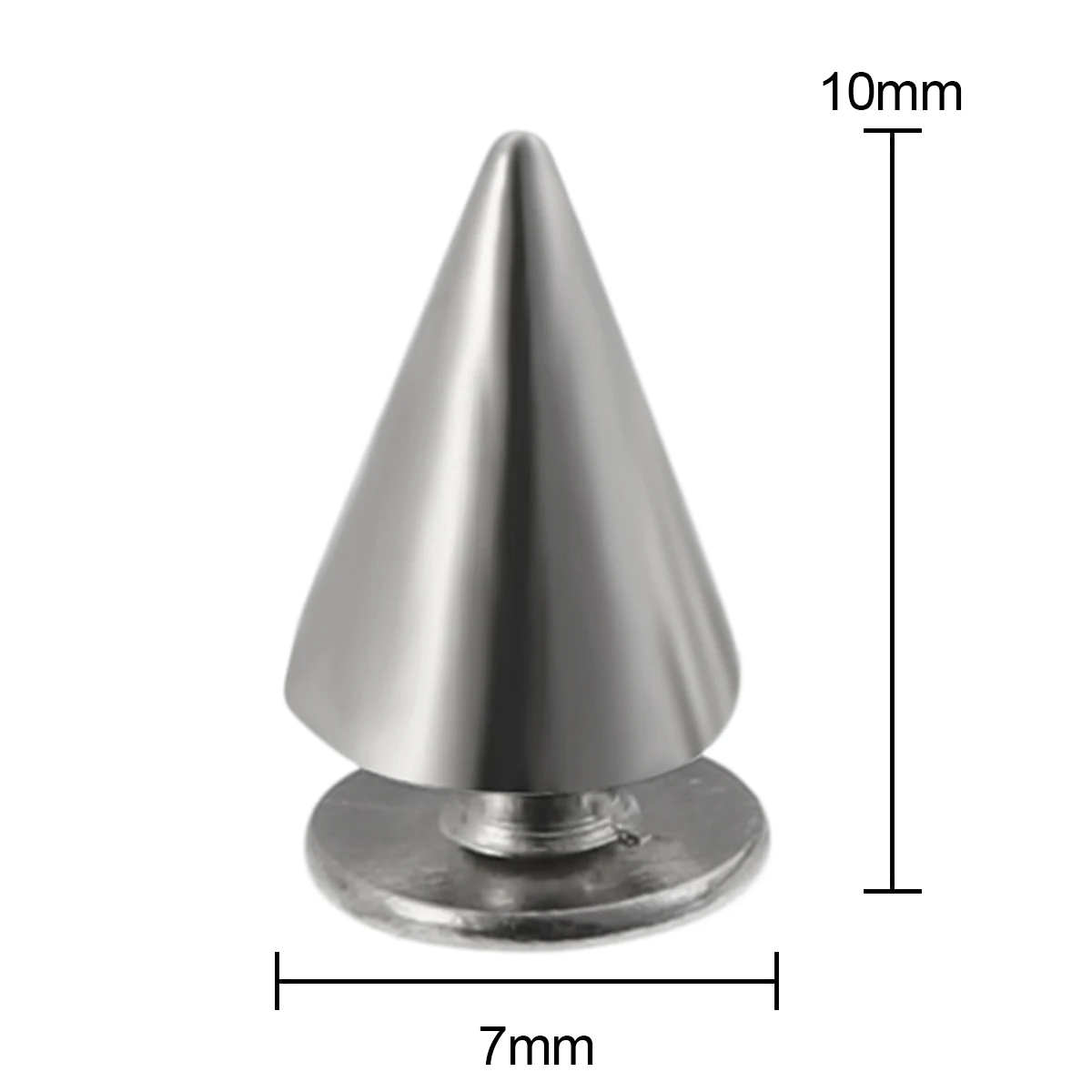 100pcs Alloy Spikes Cone Studs Rivet Bullet Spikes Cone Screw Stud Decorating Accessories for DIY Punk Rock Cloth Leathercraft