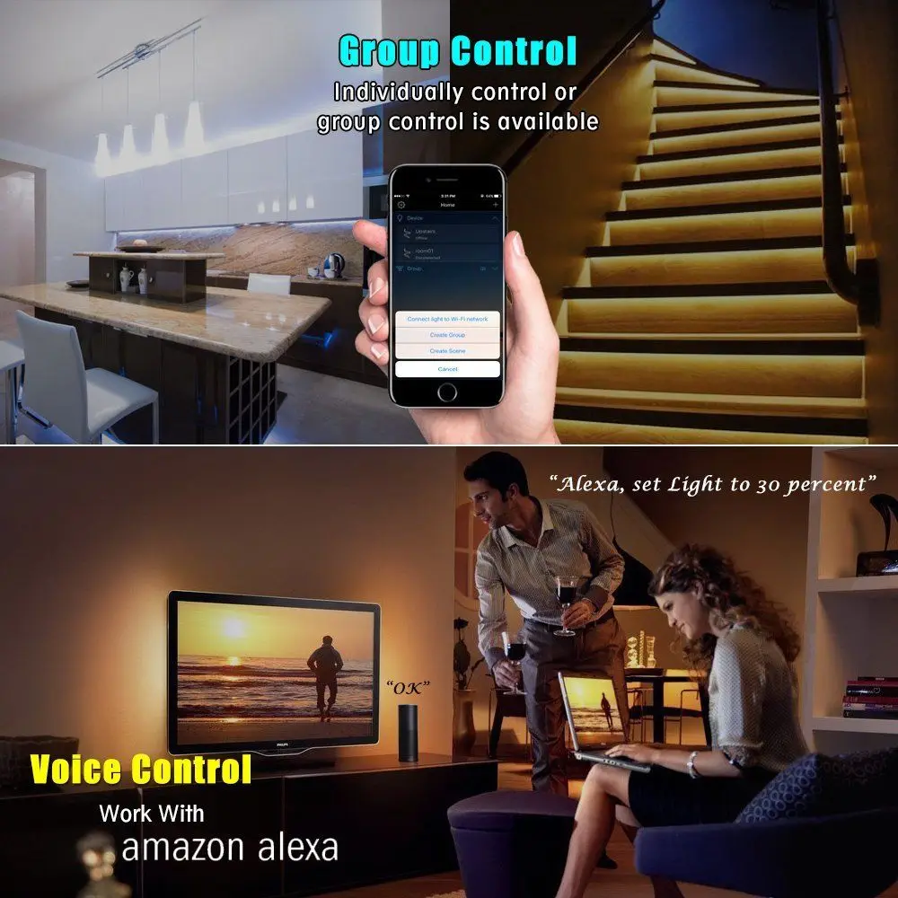 5M 5050 RGB WI FI Светодиодные ленты светильник Водонепроницаемый RGBW/RGBWW Диодная лента
