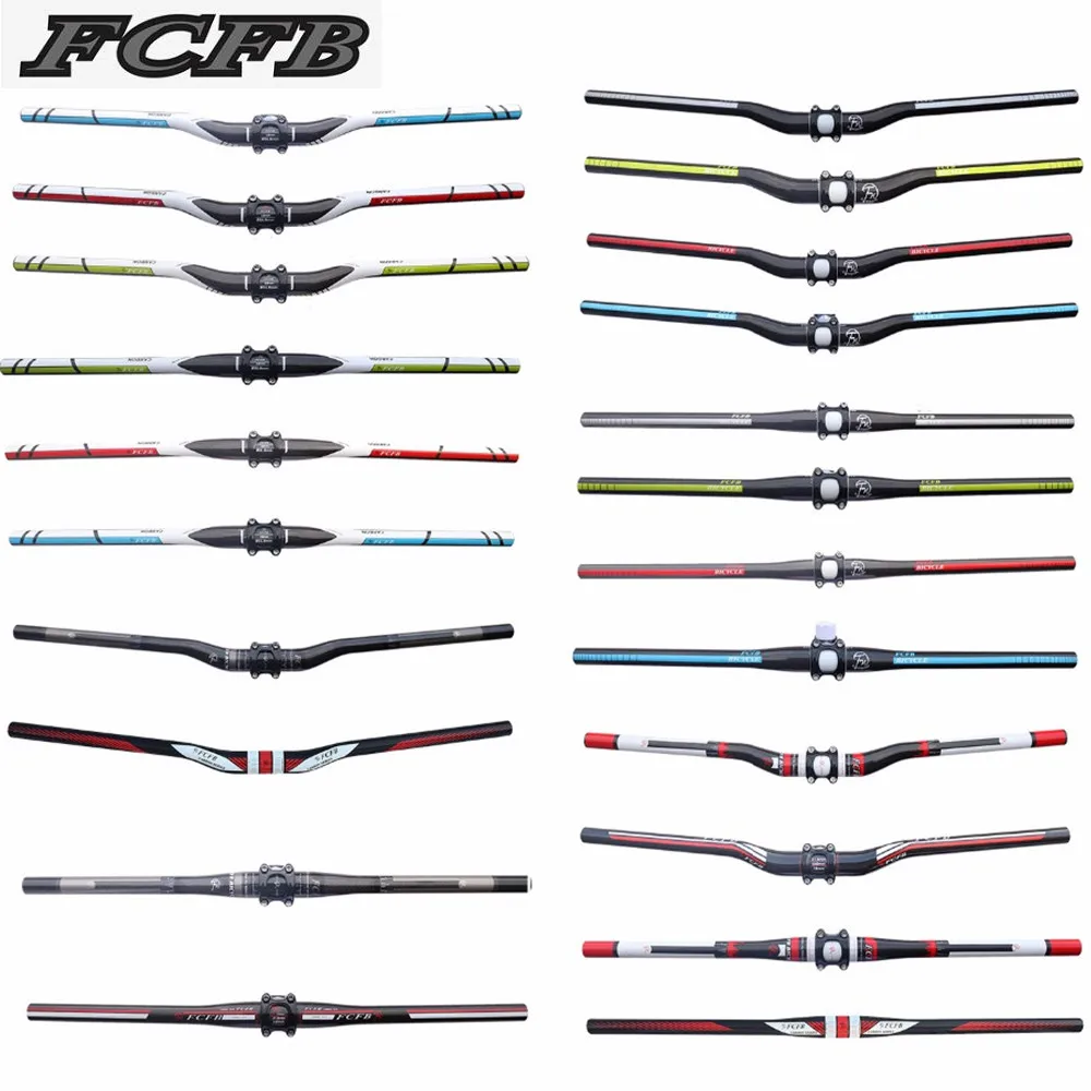 buy FCFB FW full carbon fiber bicyle handlebar mountain bike MTB handlebars 31.8*720mm ultra long manillar fixie bicycle parts
