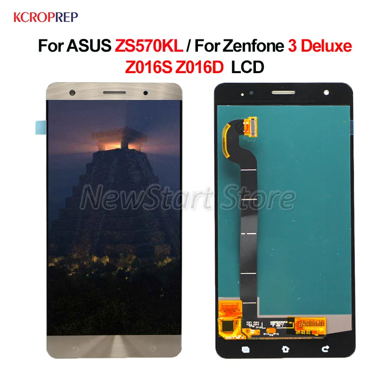 

5.7" For ASUS ZS570KL LCD Display Touch Screen Digitizer Assembly 100% New For Zenfone 3 Deluxe Z016S Z016D ZS570KL lcd Gold