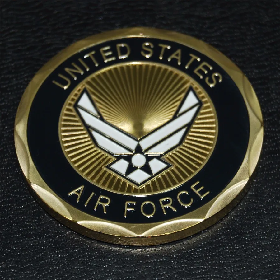 ВОЕННЫЕ МОНЕТЫ F-35 Lightning II Air Force Gold Finish наградная монета