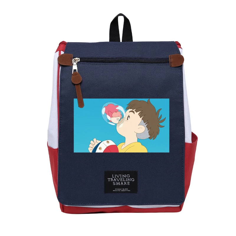 Рюкзак для девочек и мальчиков Ponyo on the Cliff нейлоновый рюкзак косплея Хаяо