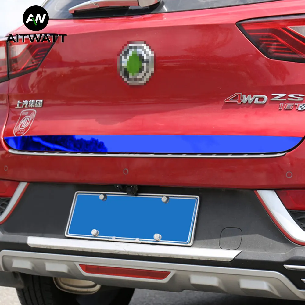 Подходит для MG ZS 2018 серебристый синий задний багажник из нержавеющей стали