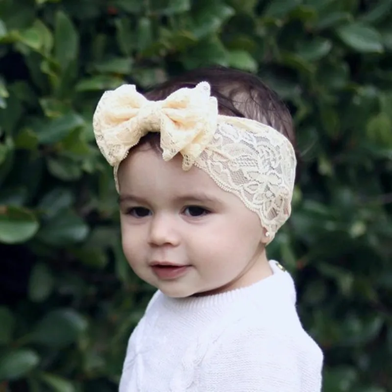 Kids Girl Baby Headband Toddler Lace Bow Flower Hair Accessories Headwear BS 
