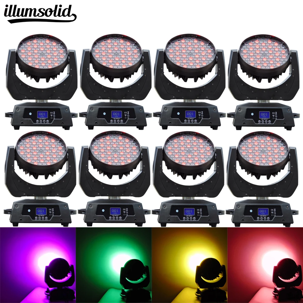 

8pcs/lot Stage Lighting Moving Head Light RGBW led colour mixture 108x3W DMX for DJ Disco Party Lights