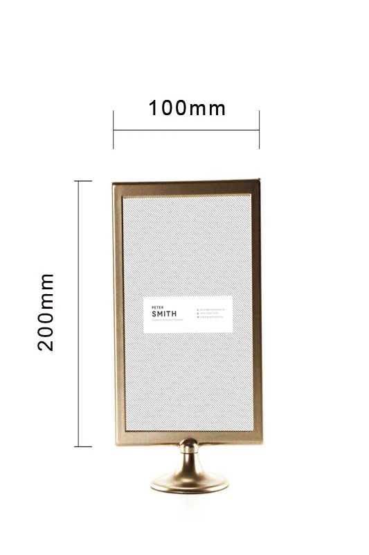 

100*200mm Reap Double-sided display drinks license label holder Advertising display card restaurant menu sign display stand