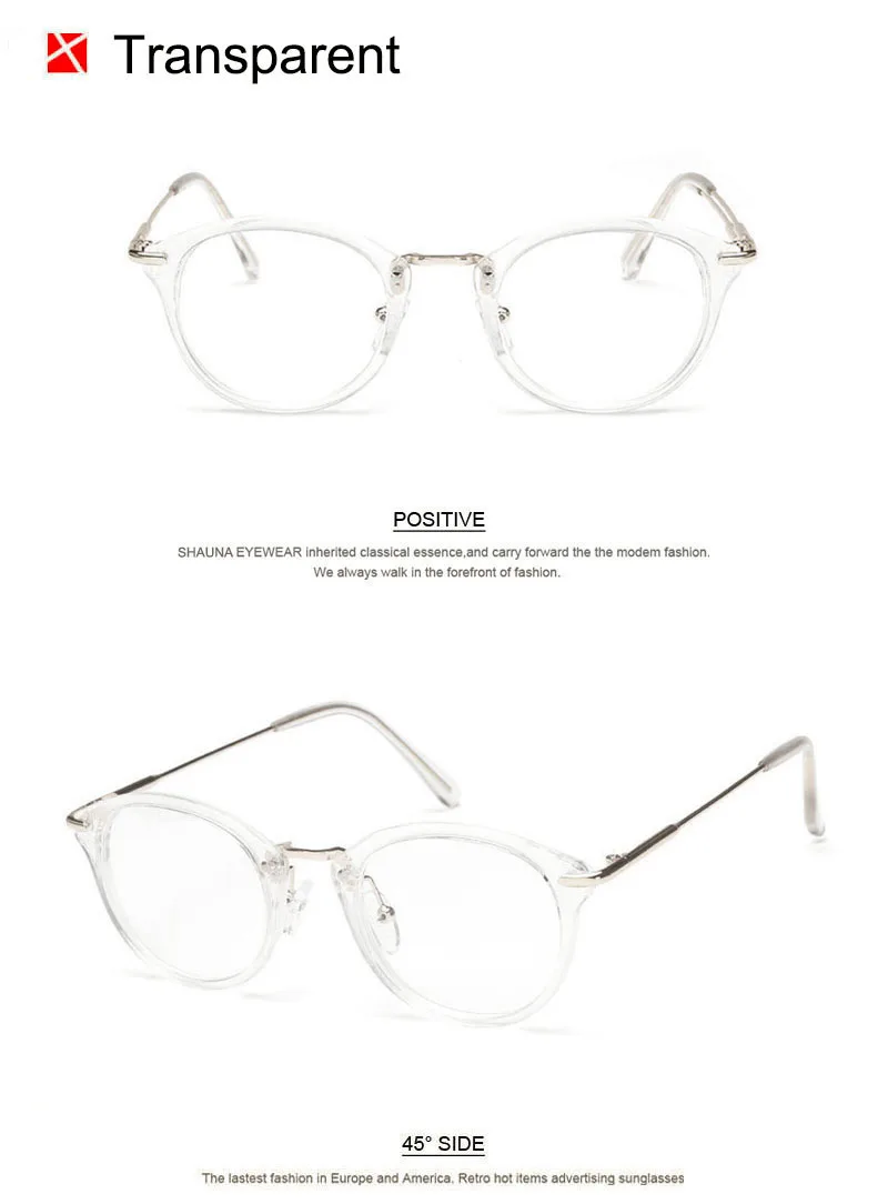Женские очки shauna, оправа для очков, мужская оправа для очков, винтажные круглые прозрачные линзы, очки