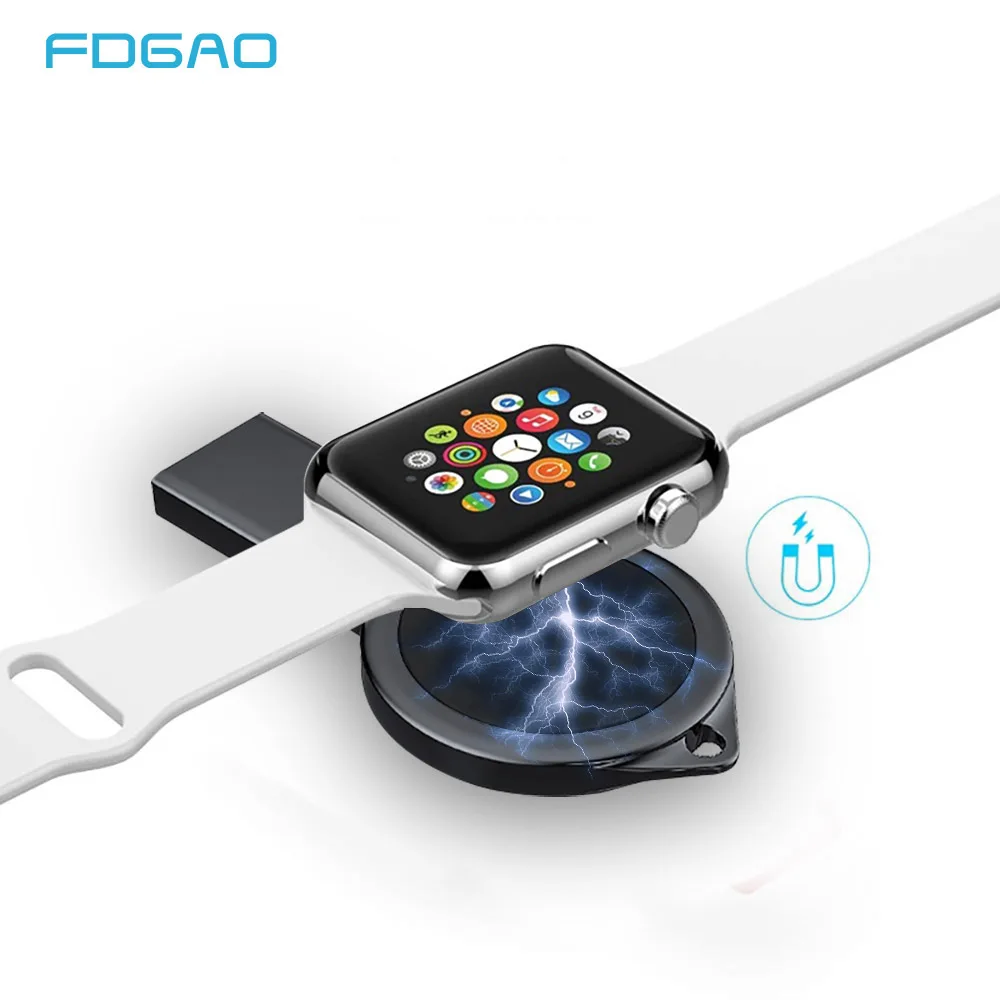 

FDGAO Portable Wireless Charger For Apple Watch Series 4/3/2/1 Magnetic Mini Wireless Charging For Apple Watch Fast USB Charger