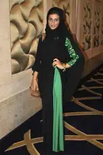 2017 Muslim Evening Dresses Sheath High Collar Black Chiffon Lace Scarf Islamic Dubai Abaya Kaftan Long Evening Gown Prom Dress