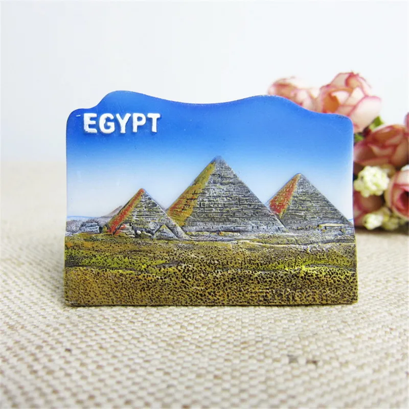 

Resin Fridge Magnets Pyramid of Khuf Egypt Tourism Souvenirs Refrigerator Magnetic Stickers Home Decorations