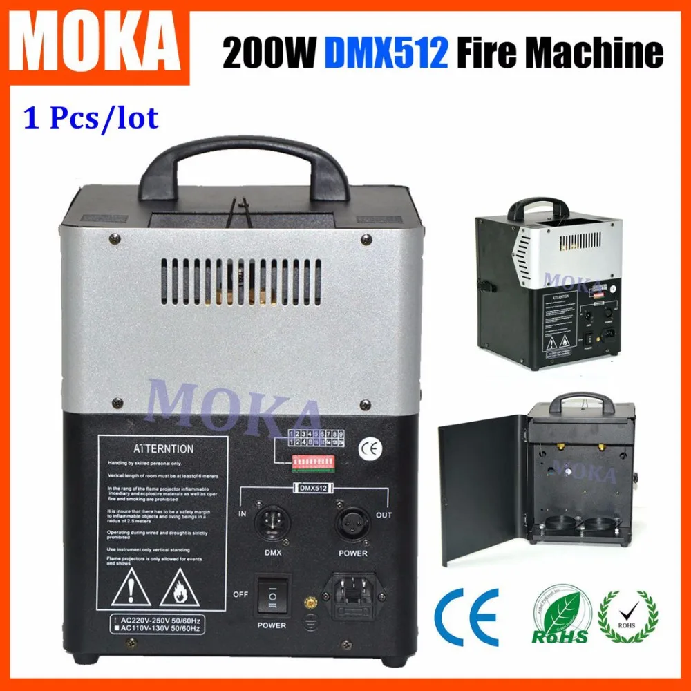 200W DMX 512 Fire Machine Flame Thrower Fire Projector DMX Control