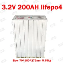 4 шт Lifepo4 3,2 V 200AH литиевая батарея глубокого цикла для diy 12V 24V 48V 400ah хранение солнечной энергии фургон тележка автомобиль трехколесный велосипед