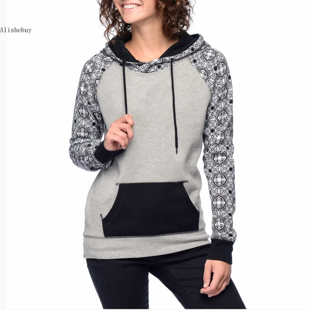 Spring Long Sleeve Hooded Sweatshirts Women Tunic Tops Casual