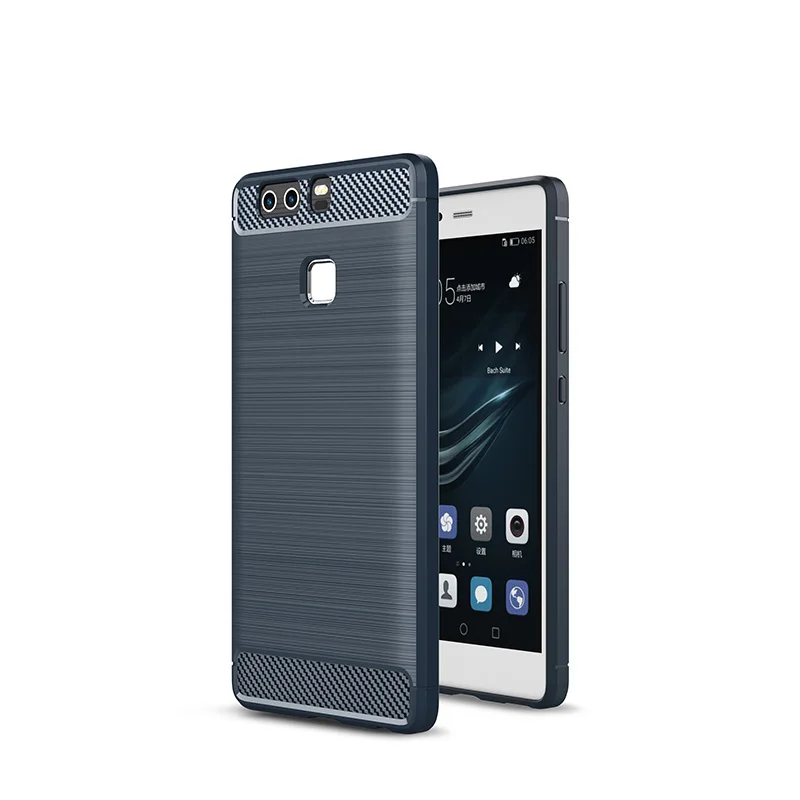 carbon fiber brushed silicone case huawei P9,P9 Plus (11)