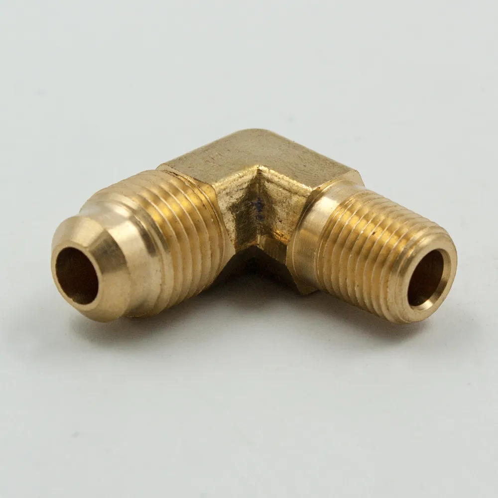 Brass Compression 90° Elbow Connector 5/16" ID x 1/8" NPT Male Fitting Adapter 2 
