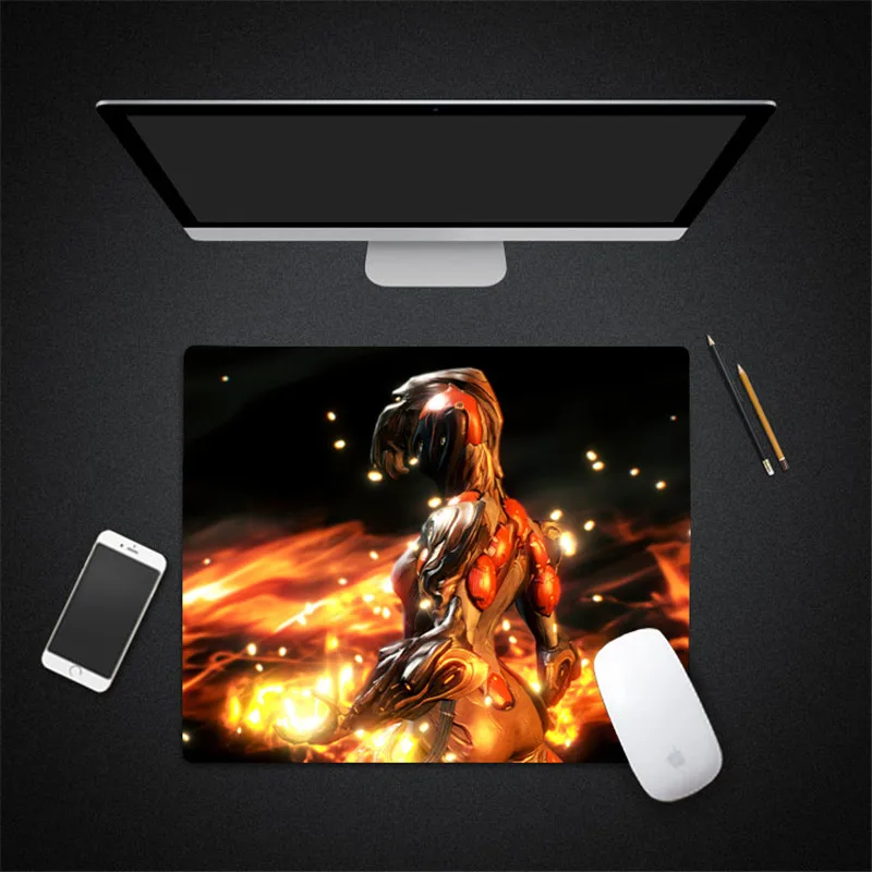 

SIANCS Warframe 21x26cm mousepad Small Size Non-Skid Speed Gamer gaming Mousepad Locking Edge for Office Laptop mat