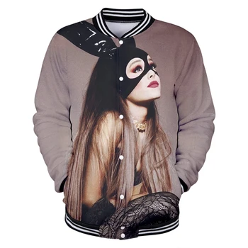 

Ariana Grande Fashion Popular comfortable Street Hipster Classic Baseball Jacket 3D print Basic cool Casual Baseball Jacket