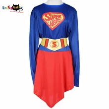 5 шт./лот девушка Super Hero Костюм Для женщин Super Hero платье плащ красный женский Костюмы Хэллоуин костюм для оптом