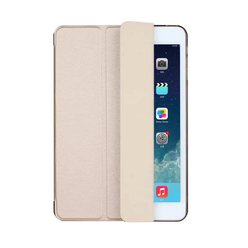 Чехол тройного сложения для iPad Mini 1/2/3 блестящая силиконовая Мягкая задняя крышка