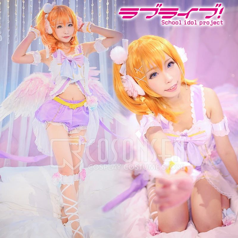 COSPLAYONSEN Love Live! White Valentine's Day Awakening Dress Honoka Kosaka Cosplay Costume All Sizes | Тематическая одежда и