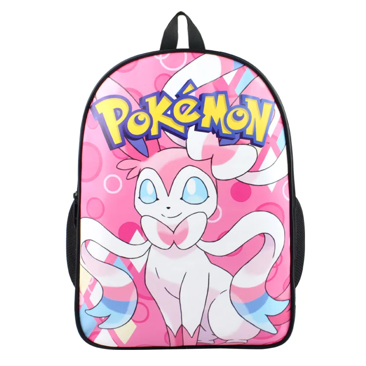 

15 Inch Anime Pokemon Sylveon Backpack Boys Girls School Bags Children Backpack For Teenagers Kids Gift Schoolbags Mochila