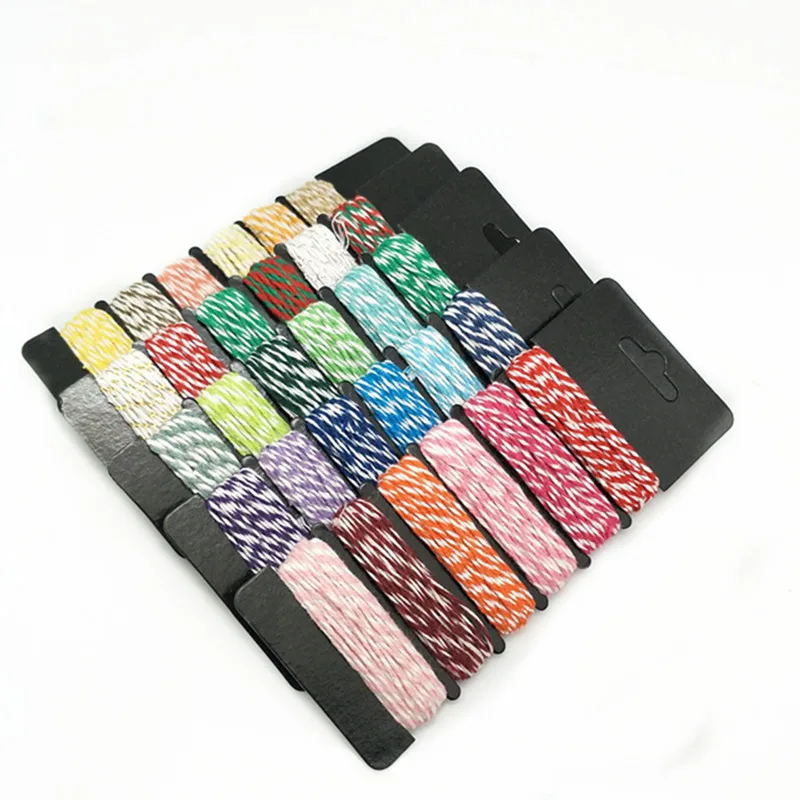 4-layer thin mixed two-color Baker wrapped cotton rope gift packaging wedding birthday party DIY decoration 5BB5592 cotton rope packaging cord