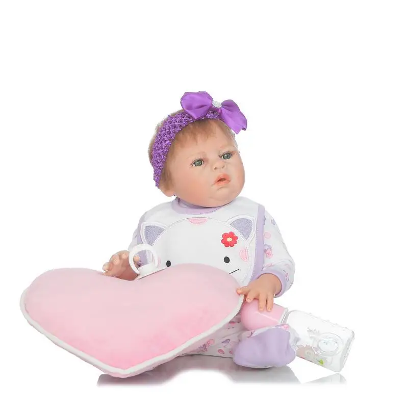 

NPK Doll 50CM Silicone Bebe Rebron Babies Magnetic Pacifier Dolls 20 inch Handmade Lifelike Reborn Baby Newborn Boneca Kids Gift