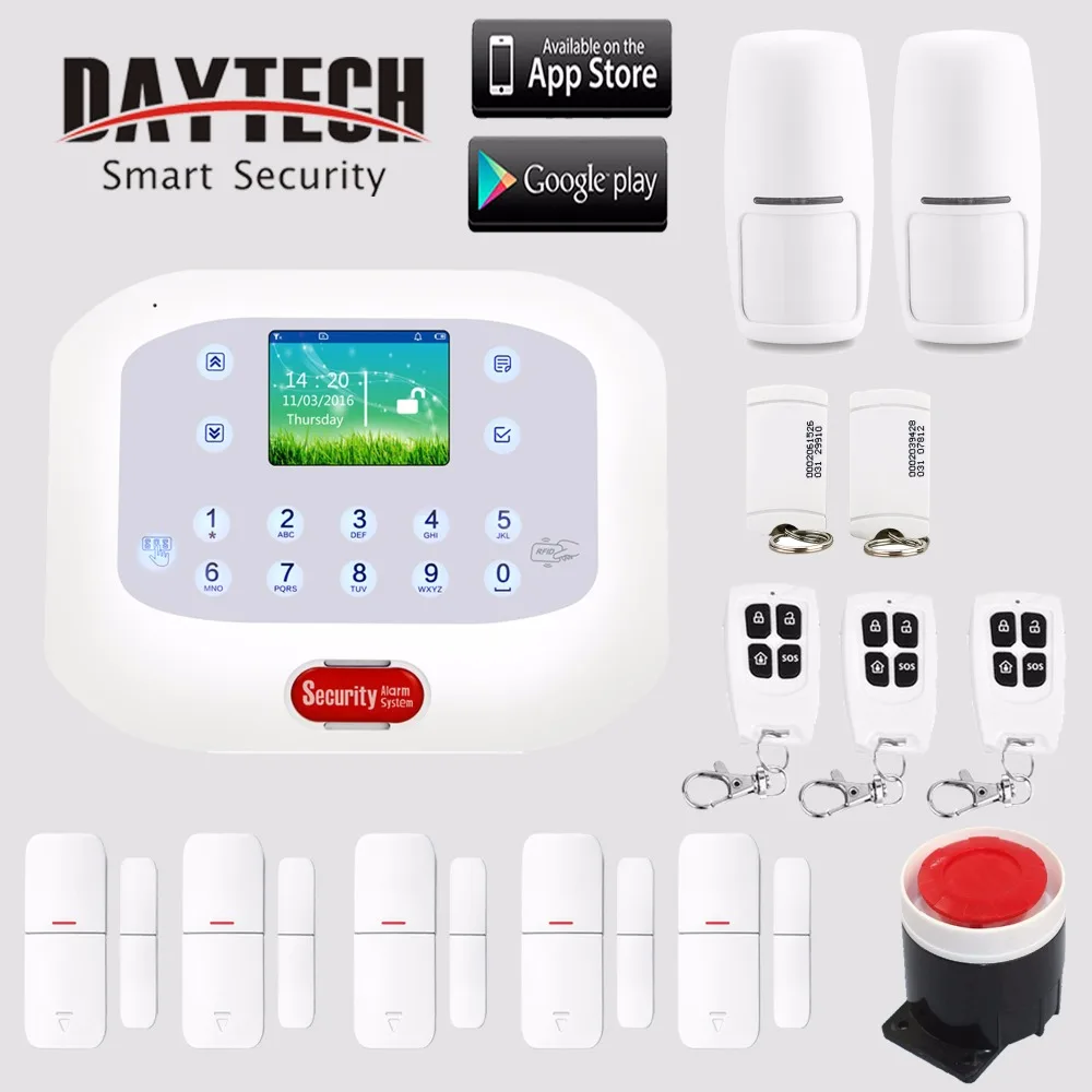 Wireless Home GSM PSTN Burglar Alarm Security System SMS Alert Backup Battery Timing Arm/Disarm