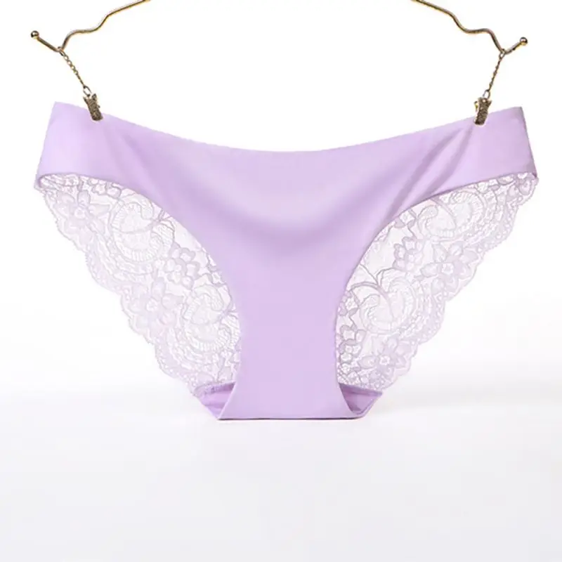 

Women Underwear Sexy Lingerie Briefs Cotton Lace Low-Rise Plus Size Female Solid Color Comfortable Panties S-XXL