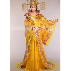 Женский воротник-стойка благородный темперамент со шлейфом платье королева династии Тан одежда Китайский древний костюм