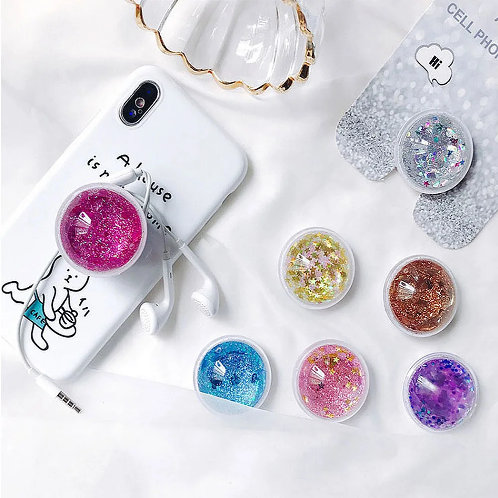 Popular Ring Round Mobile Phone Holder with Anti-Drop Extensible Airbag Stand Bracket Mount for IPhone X XS XR 8 7 6s Samsung