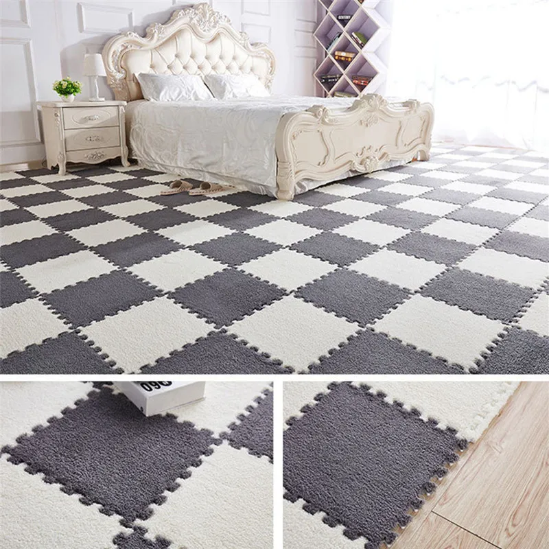 

Children PlayMat Puzzle EVA Foam Shu Velveteen Baby Play Mat Interlock Exercise Floor Mat for Baby Gym Tapete Infantile