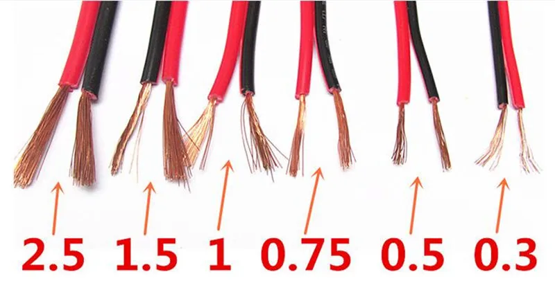 5 м 2 Pin Красный Черный медный кабель ПВХ изолированный провод электрический кабель динамик провод DIY Соединительная линия медный автомобильный аудио светодиодный кабель