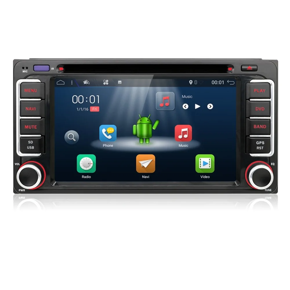 32G четырехъядерный Автомобильный dvd android 9,0 двойной din gps навигация Wifi+ Bluetooth+ радио для Toyota Hilux Camry Corolla Prado RAV4
