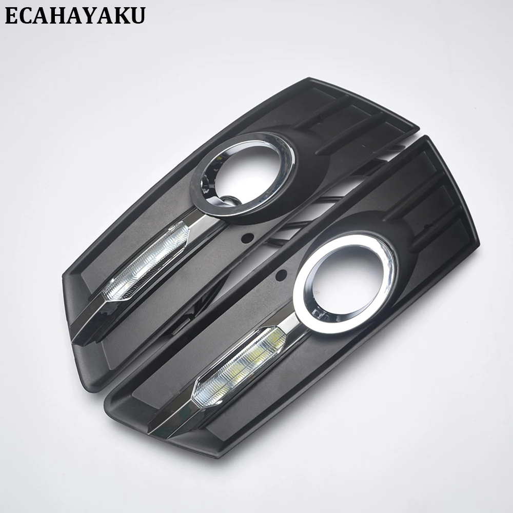ECAHAYKU 1 пара для V W PASSAT CC 2011 2012 2013 12V светодиодные дневные ходовые огни для автомобиля DRL с противотуманной лампой с отверстием для противотума... ECAHAYKU 1 пара для V W PASSAT CC 2011 2012 2013 12V светодиодные дневные ходовые огни для автомобиля DRL с противотуманной лампой с отверстием для противотума...