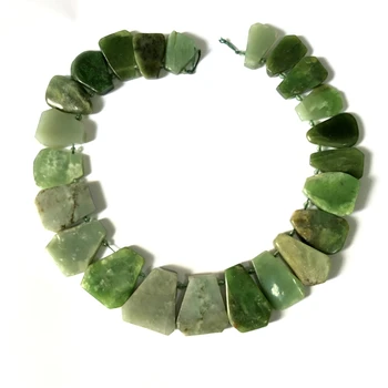 

Wholesale Natural Raw Nephrite Pear Drop Nugget Beads,Genuine Gem Jewelry Making Beads 1string of 16"