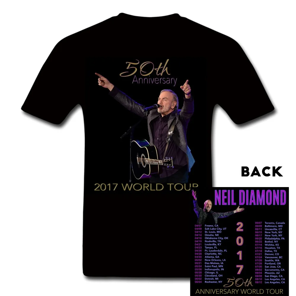 Neil Diamond Th Anniversary Tour T Shirts Neil Diamond Th Anniversary Tour T Shirts