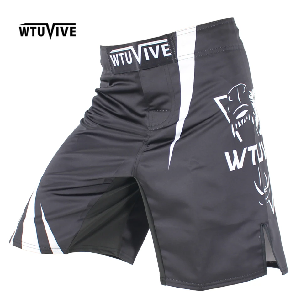 

SUOTF 2017 new boxing features sports training Thai fist fitness personality fight flat angle shorts MMA muay thai clothing