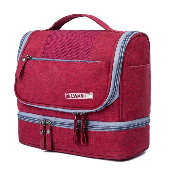 Косметичка RHXFXTL, органайзер для путешествий, косметичка для путешествий, портативная, для мужчин и женщин, водонепроницаемые сумки для хранения для ванной косметичка-Органайзер - Цвет: red