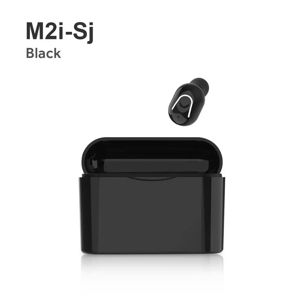 M2i SJ TWS Беспроводные Bluetooth 5,0 наушники мини копия, гарнитура Работает беспроводной наушник 3D бас стерео мини наушники - Цвет: Black single