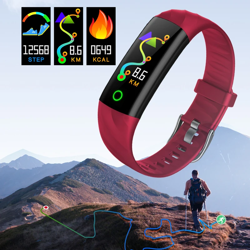 2019 New Smart Sport Watch Pedometer Heart Rate Monitor Blood Oxygen Fitness Tracker Smart Wristband Sport Watch Swim Waterproof
