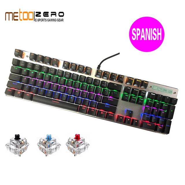 Cheap HOT SALE 104Keys USB Wired Pro Gaming Keyboard with LED Backlit Gaming Keyboard for PC desktop Russian  Spanish  Hebrew Arabic