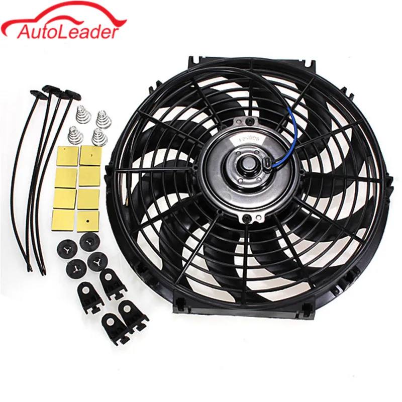 

Universal 12 Inch 12V 80W Slim Reversible Electric Radiator Cooling Fan Push Pull Easy Install For Car