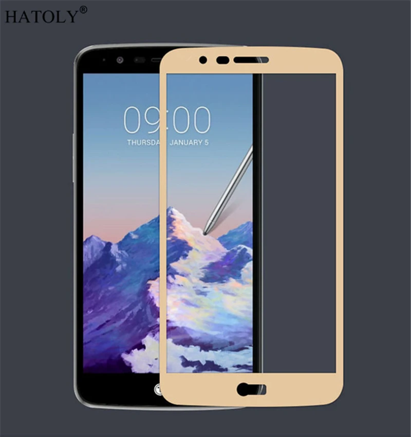 

For Tempered Glass LG K4 2017 Glass 9H Full Coverage Film Screen Protector for LG K4 2017 Glass for LG Phoenix 3 M160 HATOLY