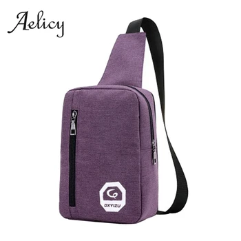 

Aelicy Mens Diagonal Chest Bag Women Leisure Travel Sports Canvsa Shoulder Bags Male Business Crossbody Bag With Headphone Plug