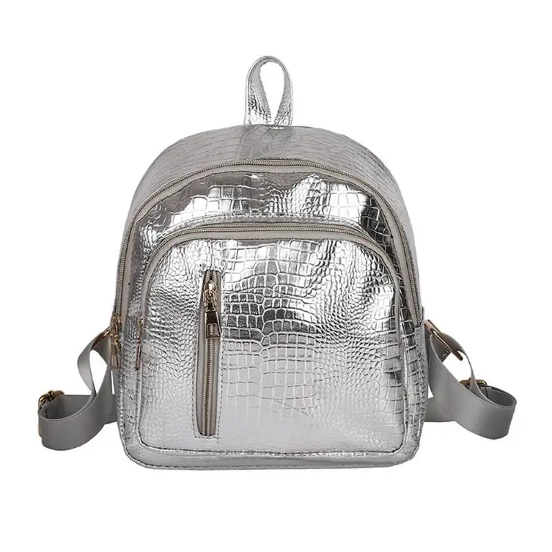 

Women Small Backpack Bright PU Leather Leisure Backpack School Student Shoulder Bag Black Women Backpacks Rucksack New Z60